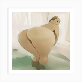 Sexy Woman In Bath 1 Art Print