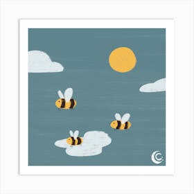 Bees (Contrasti Pt 3) Art Print