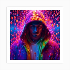 Rainbow Rain Art Print