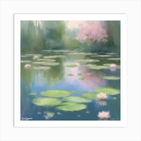 Claude Monet inspired painting 2 Art Print