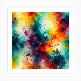 Watercolor Splashes Art Print