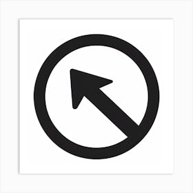 Business Navigation Icon Featuring A Curved Arrow Pointing Upward Encapsulated Within A Round Picto (6) Art Print