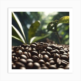 Coffee Beans In The Forest 20 Art Print