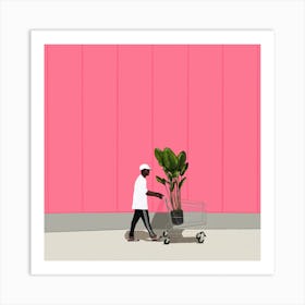 Plant Man Square Art Print