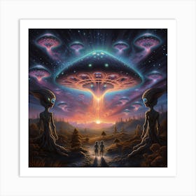 Aliens In The Sky 1 Art Print