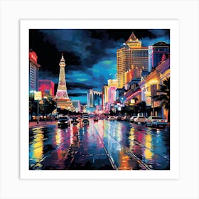 Las Vegas Night Art Print