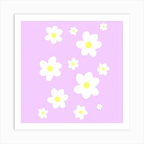 Daisies Baby Pink Art Print