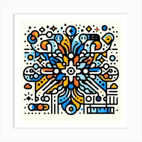 Abstract Geometric Pattern 6 Art Print