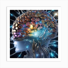 3d Image Of Human Brain 1 Art Print