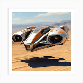 Spaceship In The Desert 1 Art Print