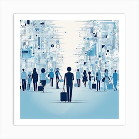 Business People In The City Art Print