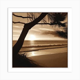 Sunset At The Beach 406 Art Print