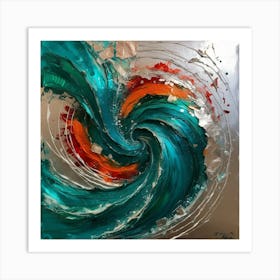 Default An Abstract Art Piece Echoes In The Abyss Using A Mixe 1 Art Print