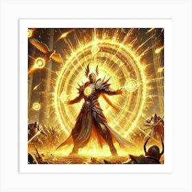 Emperor Solarrus Solar Flare Shield Art Print