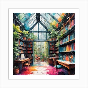 Glass house with a touch of paint  Art Print