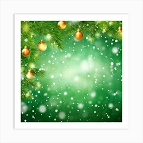 Decorative Snowfall Glow Holiday Tradition Space Festive Light Closeup Decor Season New (24) Art Print