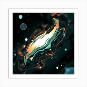 Comet cosmic Art Print