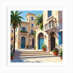 Mediterranean Street Art Print