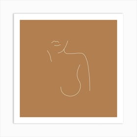 Nude Bronze Square Art Print