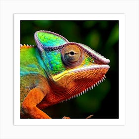 Firefly Colorful, Chameleon, Vibrant, High Resolution, 8k Quality, Photorealistic, Detailed, Vivid, (11) Art Print