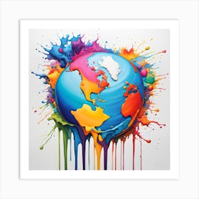 Colorful World Canvas Print Art Print