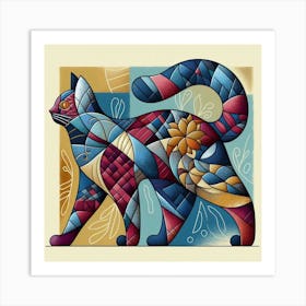 Cat Of A Thousand Colors Art Print