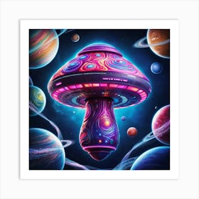 Mushroom Planet Art Print