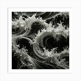 Black and White Abstract Art 176 Art Print