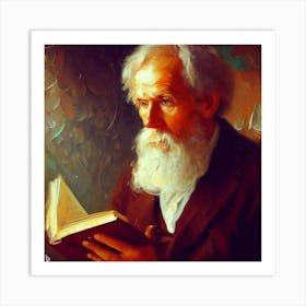 Man Reading A Book Art Print