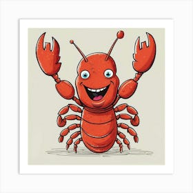 Lobster Cartoon Art Print