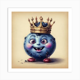 Blueberry King Art Print