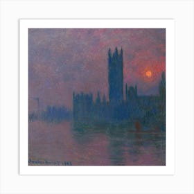 Le Parlement, Soleil Couchant (1900 1903) Art Print