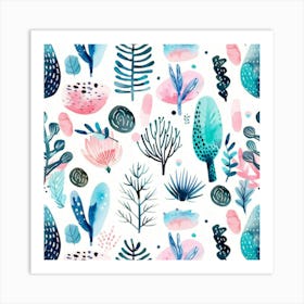 Watercolor Seamless Pattern Art Print