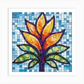 Stained Glass Flower Art Print