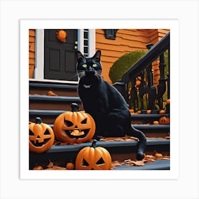 Halloween Cat 13 Art Print