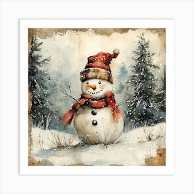 Snowman 4 Art Print