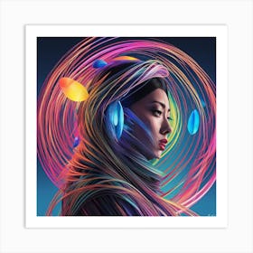 Colorful Girl 1 Art Print