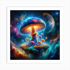 Mushroom In The Sky Art Print