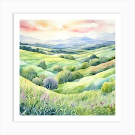 Watercolor Landscape 1 Art Print