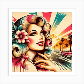 Pop Girl Art Print