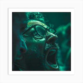 Man Yelling 1 Art Print