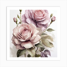 Pink Roses Art Print