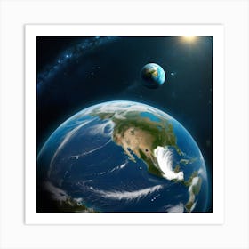 Earth From Space 11 Art Print