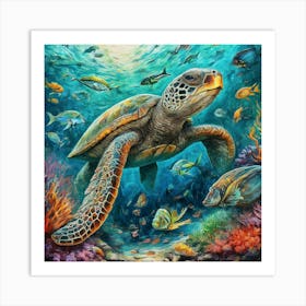 Sea Turtle 3 Art Print