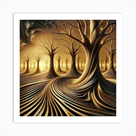 Fractal Trees Art Print