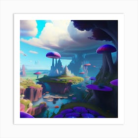 Mushroom Forest 1 Art Print