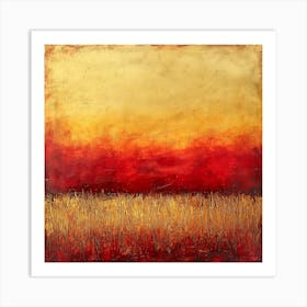 Sunset In The Field Art Print