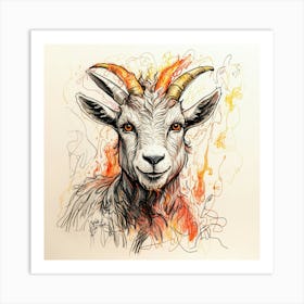 Goat Head 9 Art Print