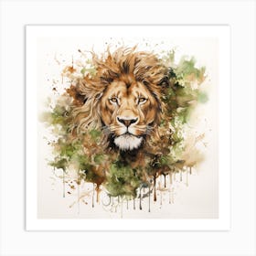 Lion Head 7 Art Print