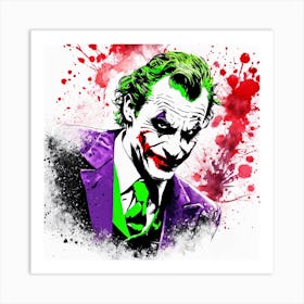 The Joker Portrait Ink Painting (32) Art Print